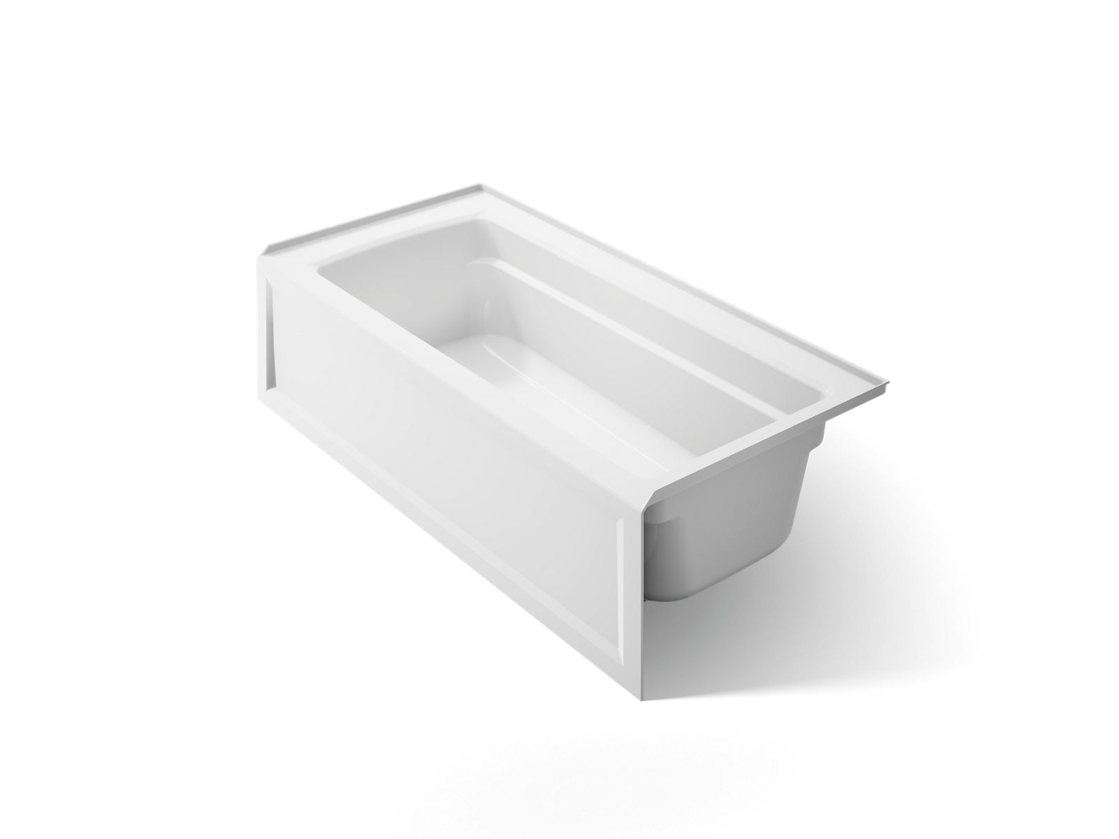 KOHLER K-1948-RA-0 Archer 66" X 32" Alcove Bath, Right Drain - White