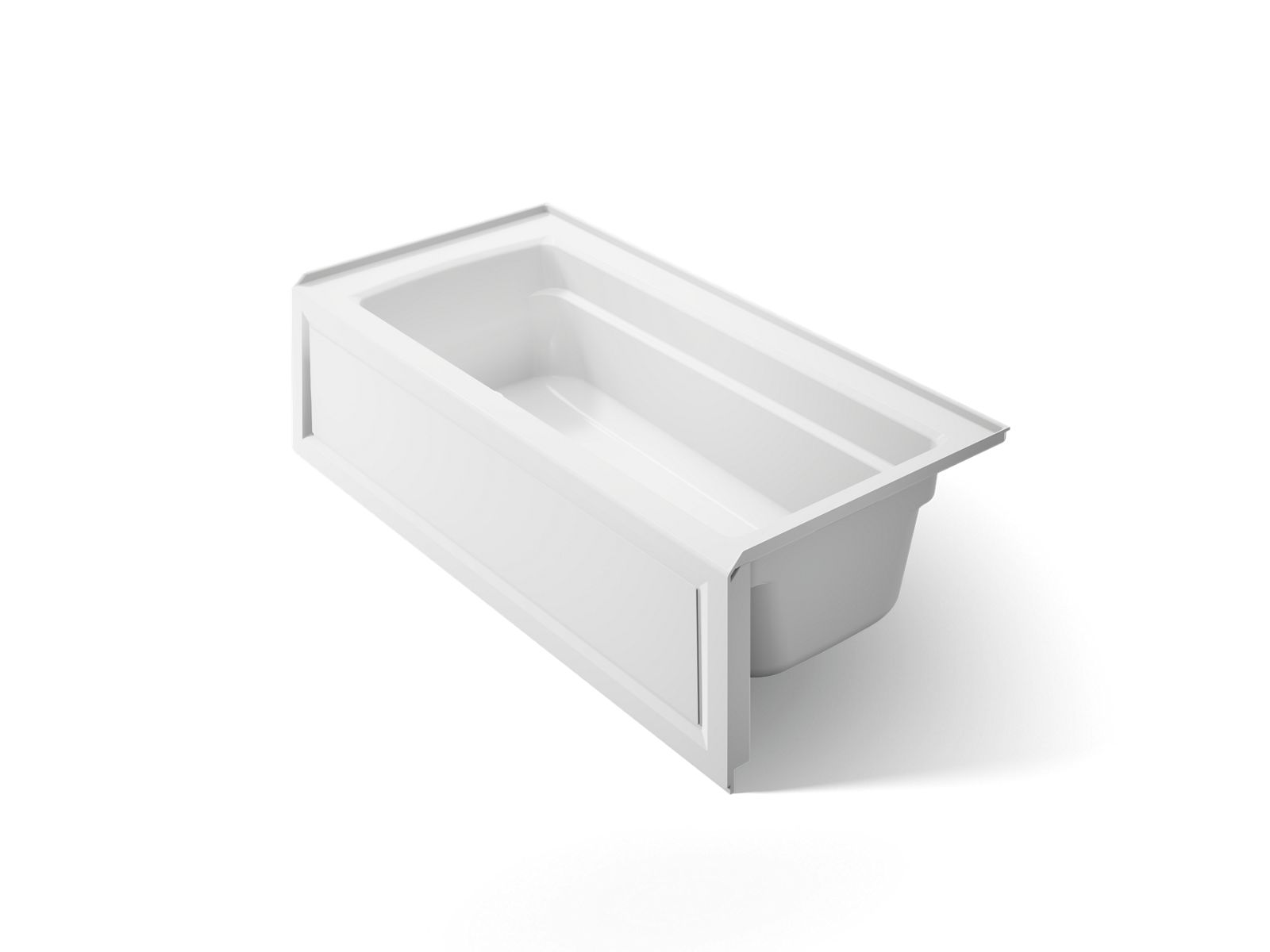KOHLER K-1948-RAW-0 Archer 66" X 32" Alcove Bath With Bask Heated Surface, Right Drain - White