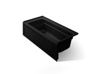KOHLER K-1948-RAW-7 Archer 66" X 32" Alcove Bath With Bask Heated Surface, Right Drain - Black Black