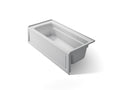 KOHLER K-1948-RAW-95 Archer 66" X 32" Alcove Bath With Bask Heated Surface, Right Drain - Ice Grey