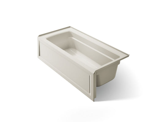 KOHLER K-1948-RAW-96 Archer 66" x 32" alcove bath with Bask heated surface, right drain - Biscuit