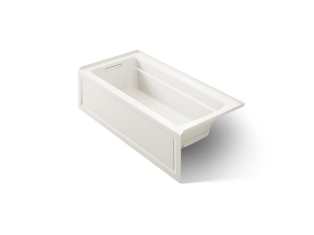 KOHLER K-1949-GHLA-96 Archer 66" X 32" Alcove Heated Bubblemassage Air Bath, Left Drain - Biscuit