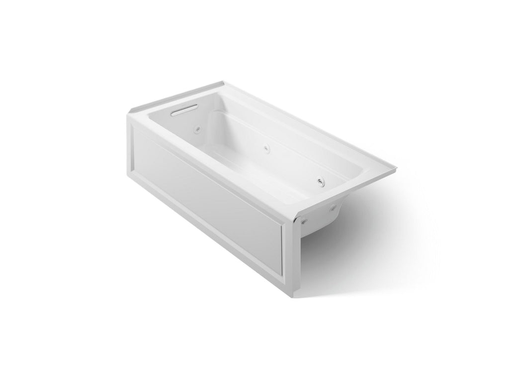 KOHLER K-1949-HLA-95 Archer 66" X 32" Alcove Heated Whirlpool, Left Hand - Ice Grey