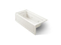 KOHLER K-1949-HLA-96 Archer 66" X 32" Alcove Heated Whirlpool, Left Hand - Biscuit