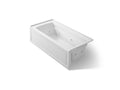 KOHLER K-1949-HRA-95 Archer 66" X 32" Alcove Heated Whirlpool, Right Drain - Ice Grey