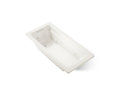 KOHLER K-1949-W1-96 Archer 66" X 32" Drop-In Whirlpool Bath With Bask Heated Surface - Biscuit