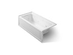 KOHLER K-1949-XGHLA-95 Archer 66" X 32" Alcove Heated Bubblemassage Air Bath And Whirlpool, Left Drain - Ice Grey