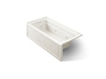 KOHLER K-1949-XGHLA-96 Archer 66" X 32" Alcove Heated Bubblemassage Air Bath And Whirlpool, Left Drain - Biscuit