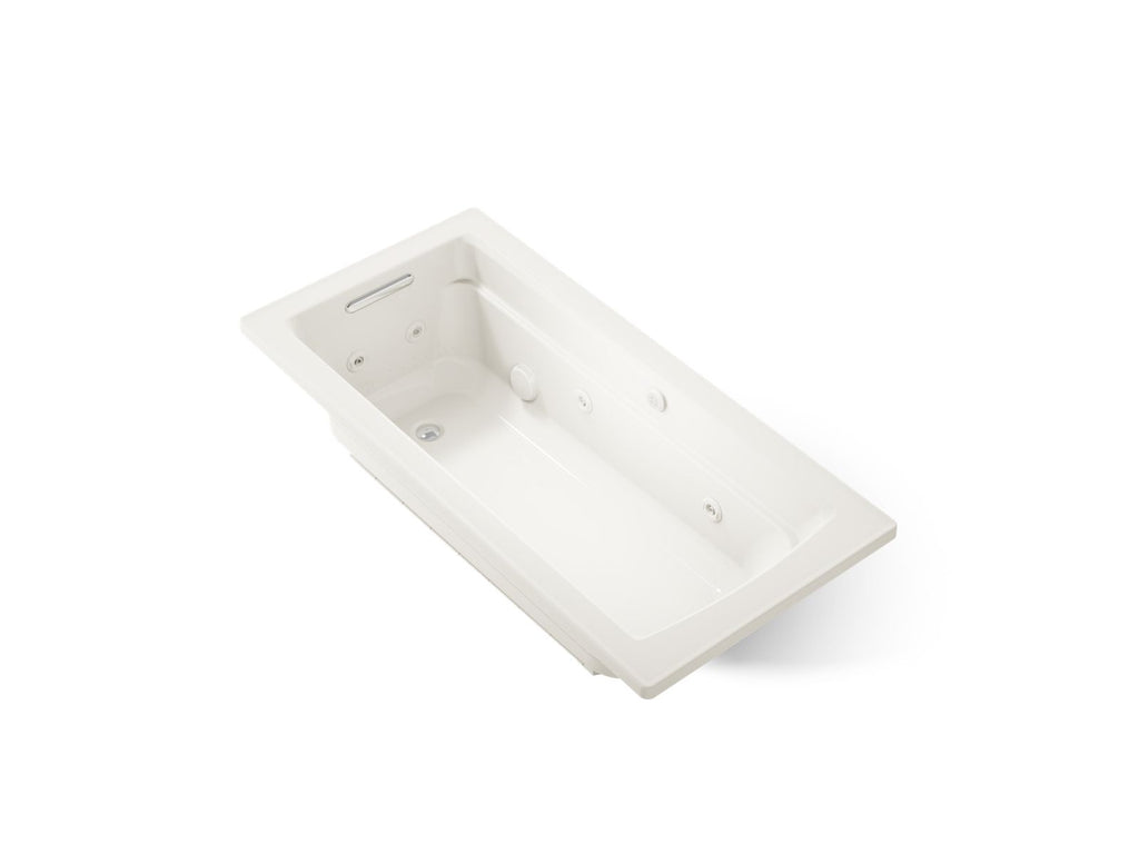 KOHLER K-1949-XHGH-96 Archer 66" X 32" Drop-In Heated Bubblemassage Air Bath With Whirlpool - Biscuit