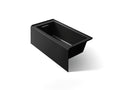 KOHLER K-1956-LA-7 Underscore 60" X 30" Alcove Bath, Left Drain - Black Black
