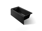 KOHLER K-1956-LA-7 Underscore 60" X 30" Alcove Bath, Left Drain - Black Black