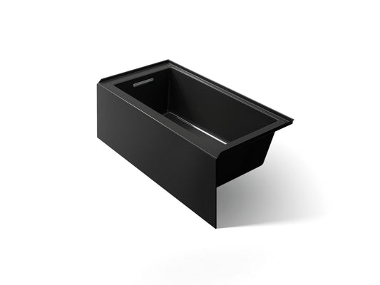KOHLER K-1956-LA-7 Underscore 60" x 30" alcove bath, left drain - Black Black