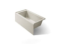 KOHLER K-1956-LA-96 Underscore 60" X 30" Alcove Bath, Left Drain - Biscuit