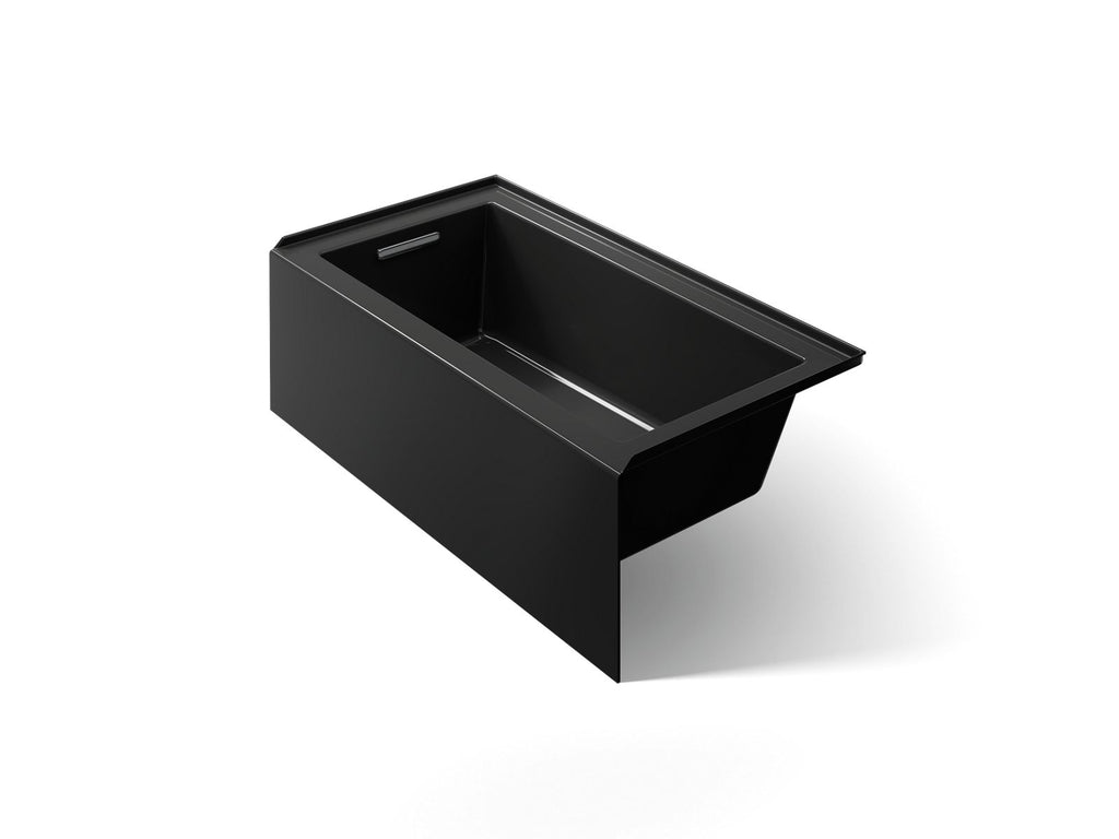 KOHLER K-1957-LA-7 Underscore 60" X 32" Alcove Bath, Left Drain - Black Black