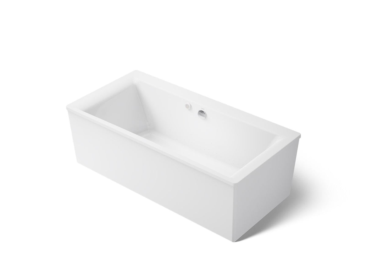 KOHLER K-1958-GH-0 Stargaze 72" X 36" Freestanding Heated Bubblemassage Air Bath With Straight Shroud - White