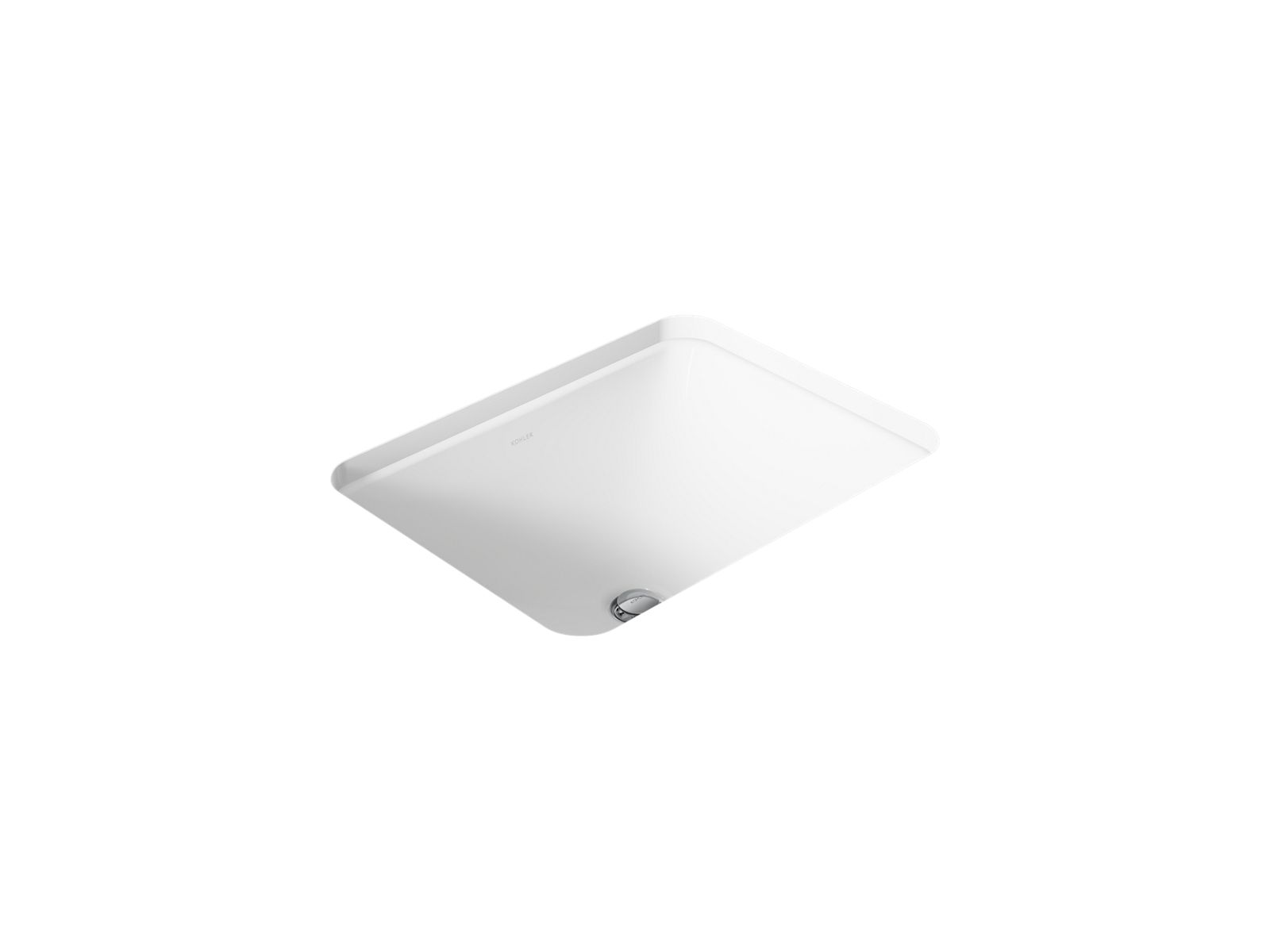 KOHLER K-20000-0 Caxton 20-1/2" Rectangular Undermount Bathroom Sink - White