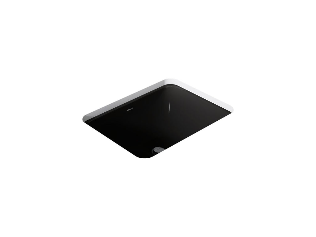 KOHLER K-20000-7 Caxton 20-1/2" Rectangular Undermount Bathroom Sink - Black Black