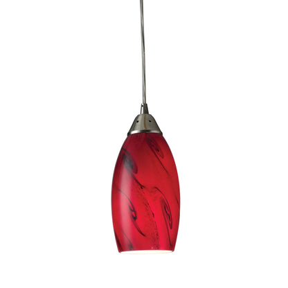 ELK SHOWROOM 20001/1RG Galaxy 5'' Wide 1-Light Pendant - Satin Nickel