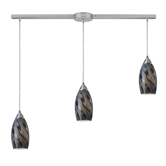 ELK SHOWROOM 20001/3L-SG Galaxy 36'' Wide 3-Light Pendant - Satin Nickel