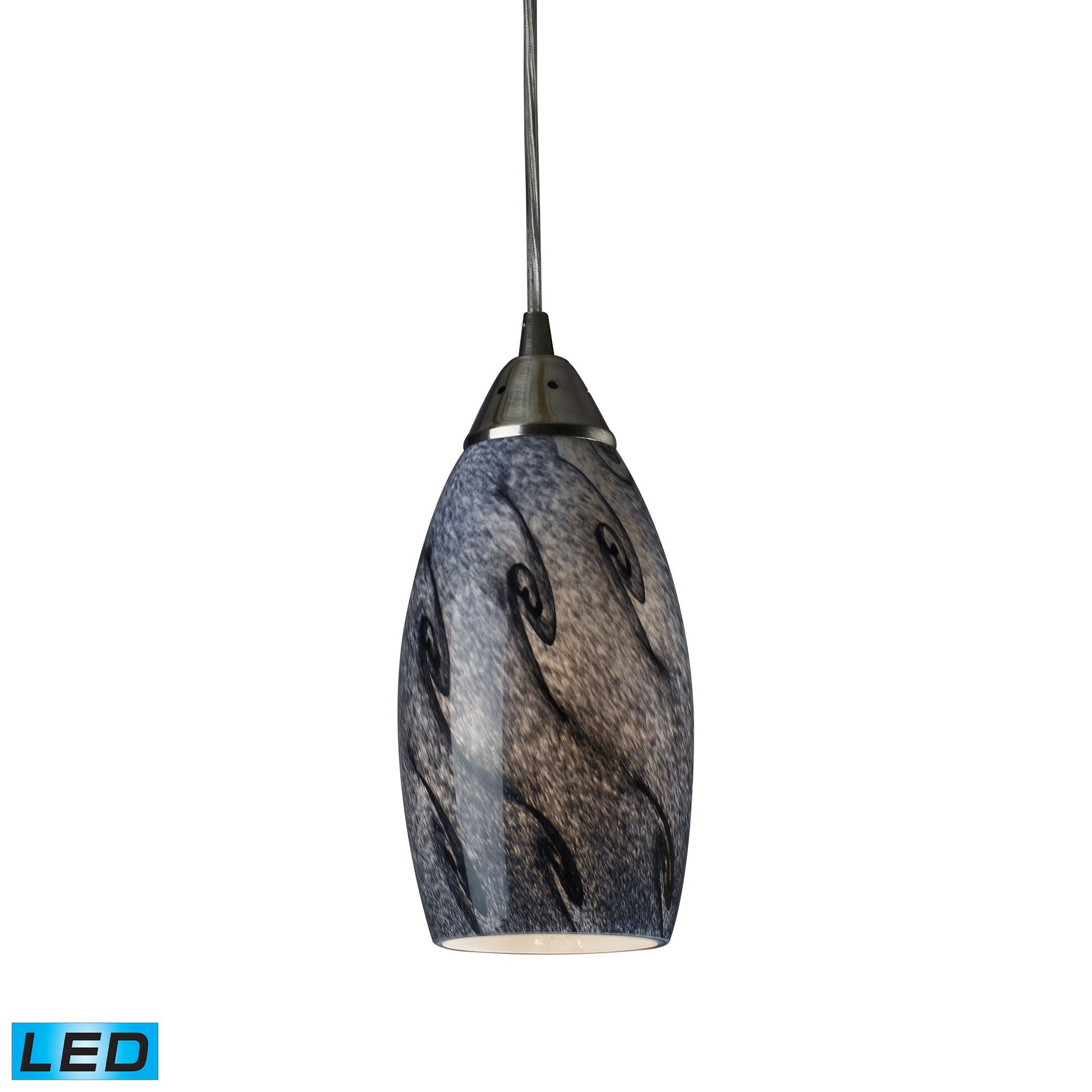 ELK SHOWROOM 20001/1SG-LED Galaxy 5'' Wide 1-Light Pendant - Satin Nickel (LED)