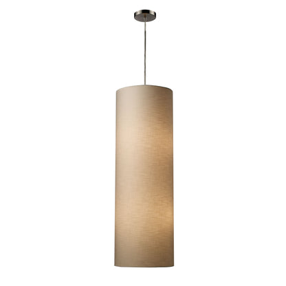 ELK SHOWROOM 20160/4 Fabric Cylinders 12'' Wide 4-Light Pendant - Satin Nickel