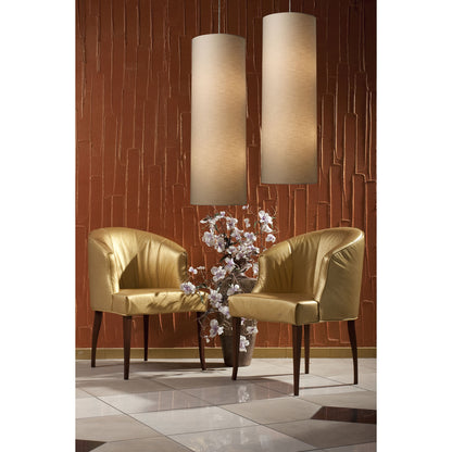 ELK SHOWROOM 20160/4 Fabric Cylinders 12'' Wide 4-Light Pendant - Satin Nickel