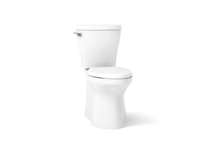 KOHLER K-20197-0 Betello Two-piece elongated toilet with skirted trapway, 1.28 gpf - White