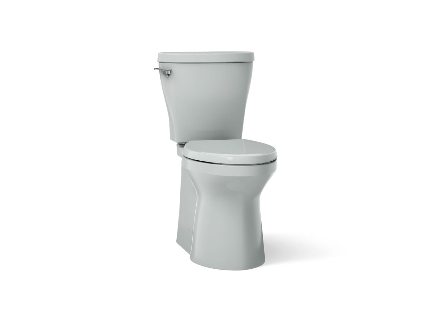 KOHLER K-20197-95 Betello Two-piece elongated toilet with skirted trapway, 1.28 gpf - Ice Grey