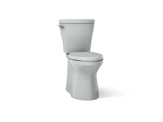 KOHLER K-20197-95 Betello Two-piece elongated toilet with skirted trapway, 1.28 gpf - Ice Grey