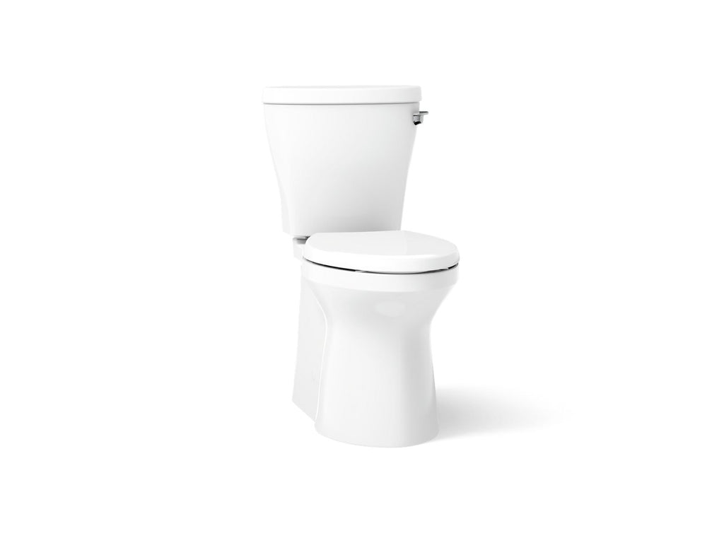 KOHLER K-20197-RA-0 Betello Two-Piece Elongated Toilet With Skirted Trapway, 1.28 Gpf - White