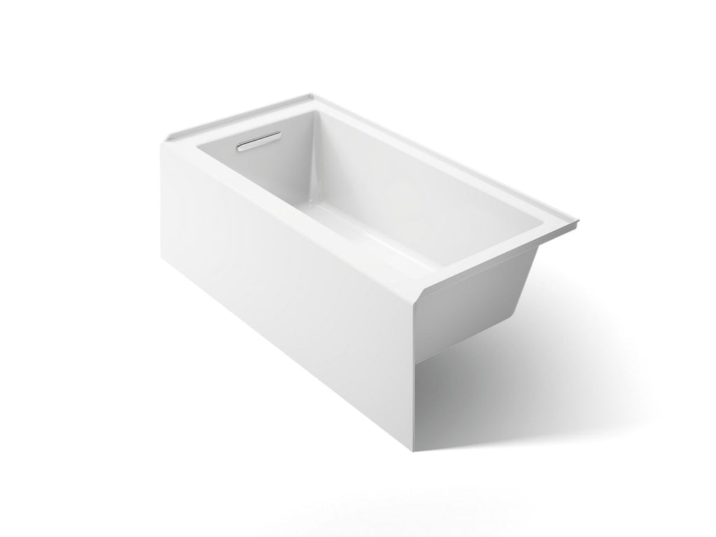 KOHLER K-20201-LA-0 Underscore 60" X 30" Alcove Bath With Integral Apron, Integral Flange, And Left-Hand Drain - White