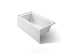 KOHLER K-20202-LA-0 Underscore 60" X 32" Alcove Bath With Integral Apron, Integral Flange, And Left-Hand Drain - White