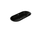 KOHLER K-20213-7 Iron Plains 33" Oval Drop-In/Undermount Bathroom Sink - Black Black