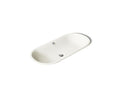 KOHLER K-20213-B-96 Iron Plains 33" Oval Drop-In/Undermount/Vessel Bathroom Sink With Biscuit Painted Underside - Biscuit