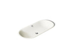 KOHLER K-20213-B-96 Iron Plains 33" Oval Drop-In/Undermount/Vessel Bathroom Sink With Biscuit Painted Underside - Biscuit
