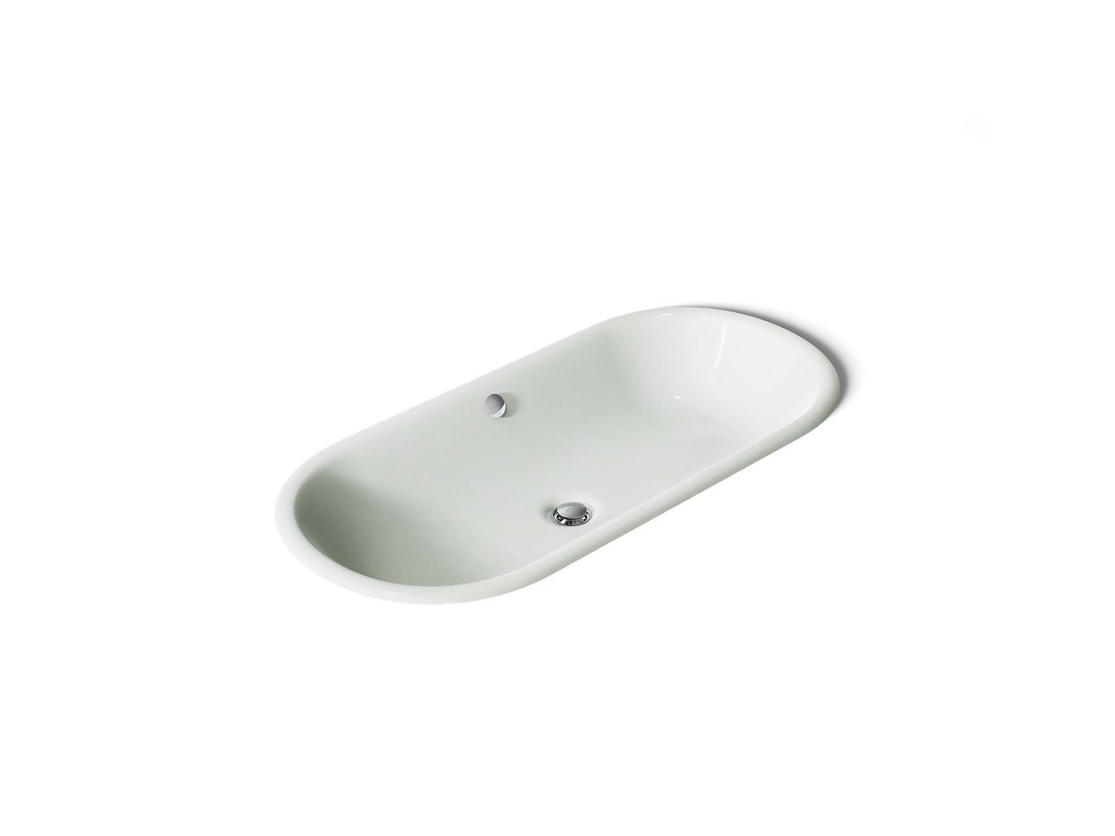 KOHLER K-20213-FF Iron Plains 33" Oval Drop-In/Undermount Bathroom Sink - Sea Salt