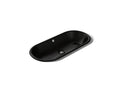 KOHLER K-20213-P5-7 Iron Plains 33" Oval Drop-In/Undermount/Vessel Bathroom Sink With Iron Black Painted Underside - Black Black