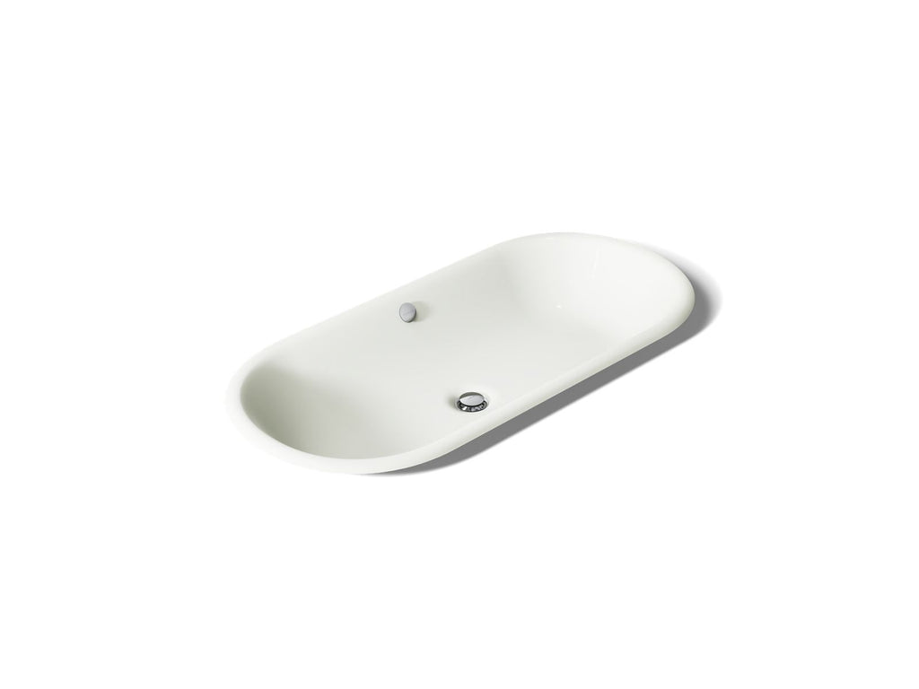 KOHLER K-20213-P5-NY Iron Plains 33" Oval Drop-In/Undermount/Vessel Bathroom Sink With Iron Black Painted Underside - Dune