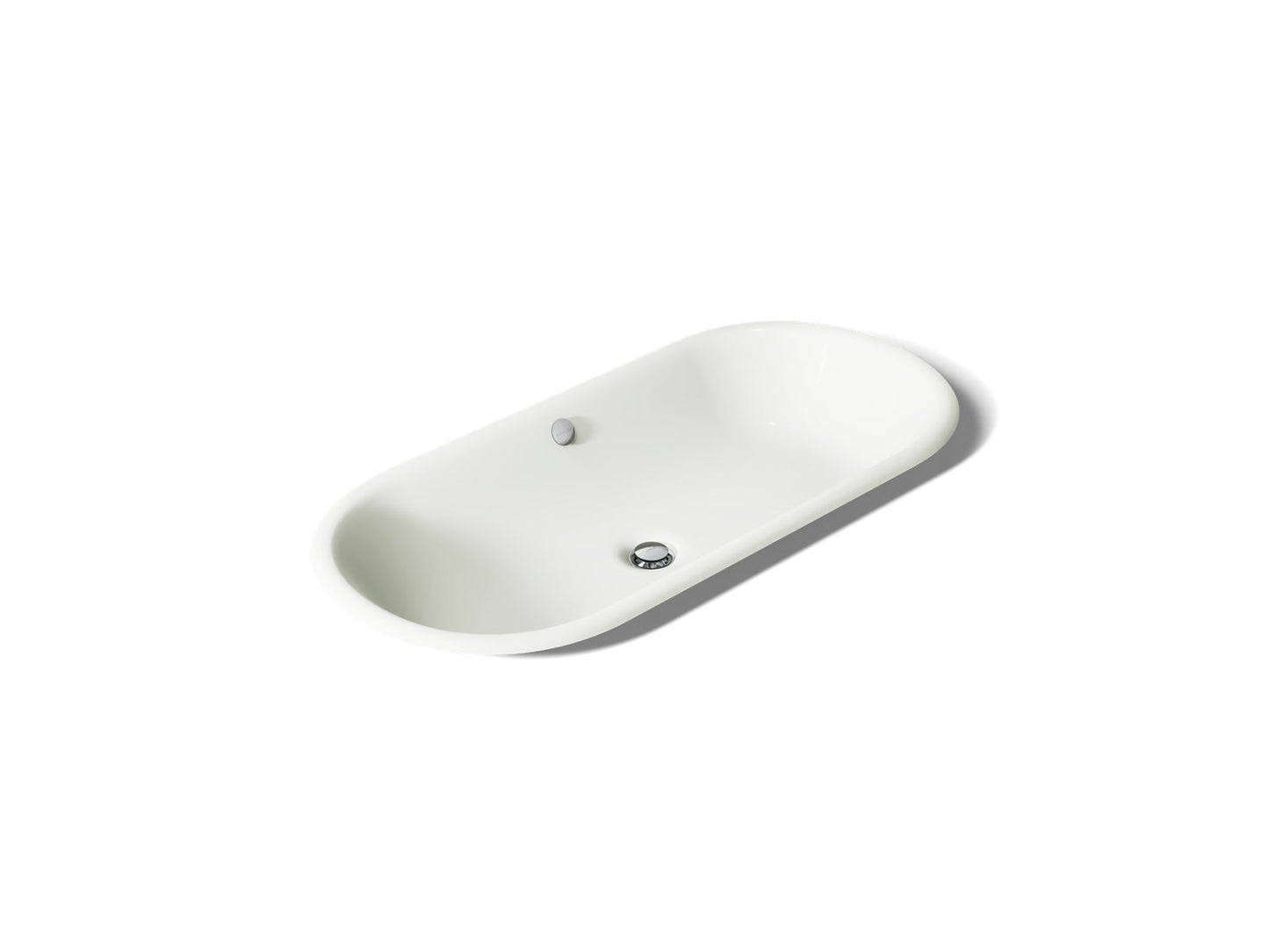 KOHLER K-20213-P5-NY Iron Plains 33" oval drop-in/undermount/vessel bathroom sink with Iron Black painted underside - Dune