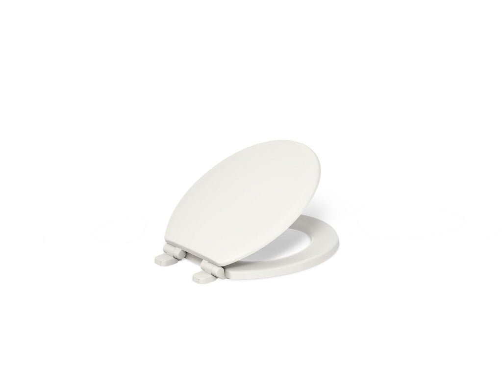KOHLER K-20455-96 Ridgewood Quiet-Close Round-Front Toilet Seat - Biscuit
