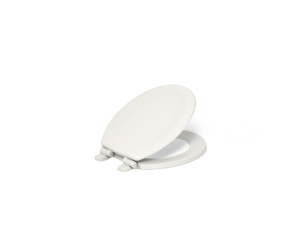 KOHLER K-20467-96 Stonewood Quiet-Close Round-Front Toilet Seat - Biscuit