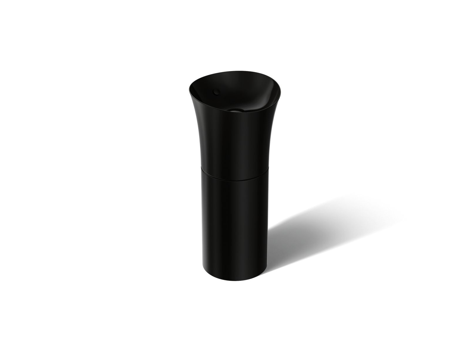 KOHLER K-20701-7 Veil 16" Round Pedestal Bathroom Sink - Black Black