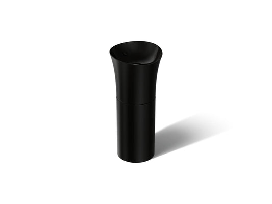 KOHLER K-20701-7 Veil 16" round pedestal bathroom sink - Black Black