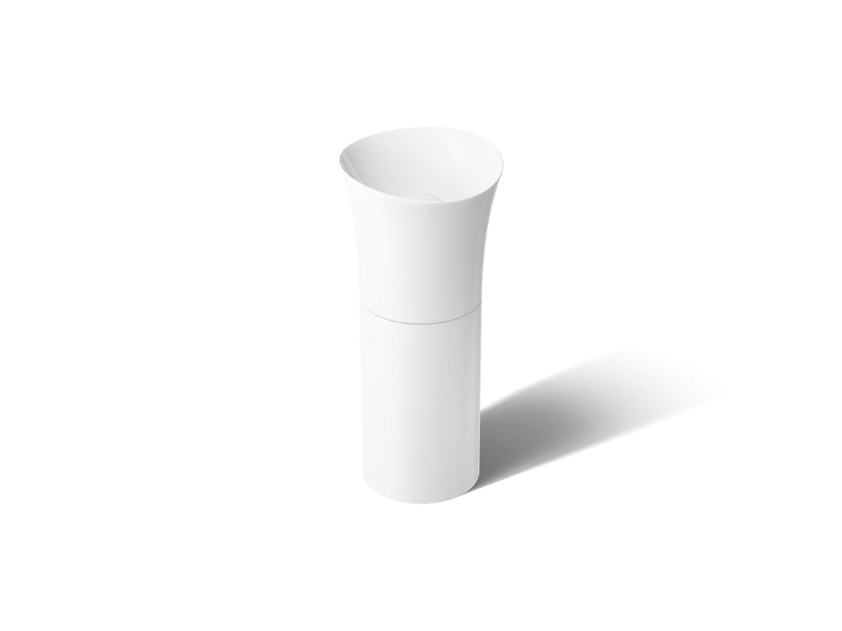 KOHLER K-20701-N-0 Veil 16" Pedestal Bathroom Sink, No Overflow - White