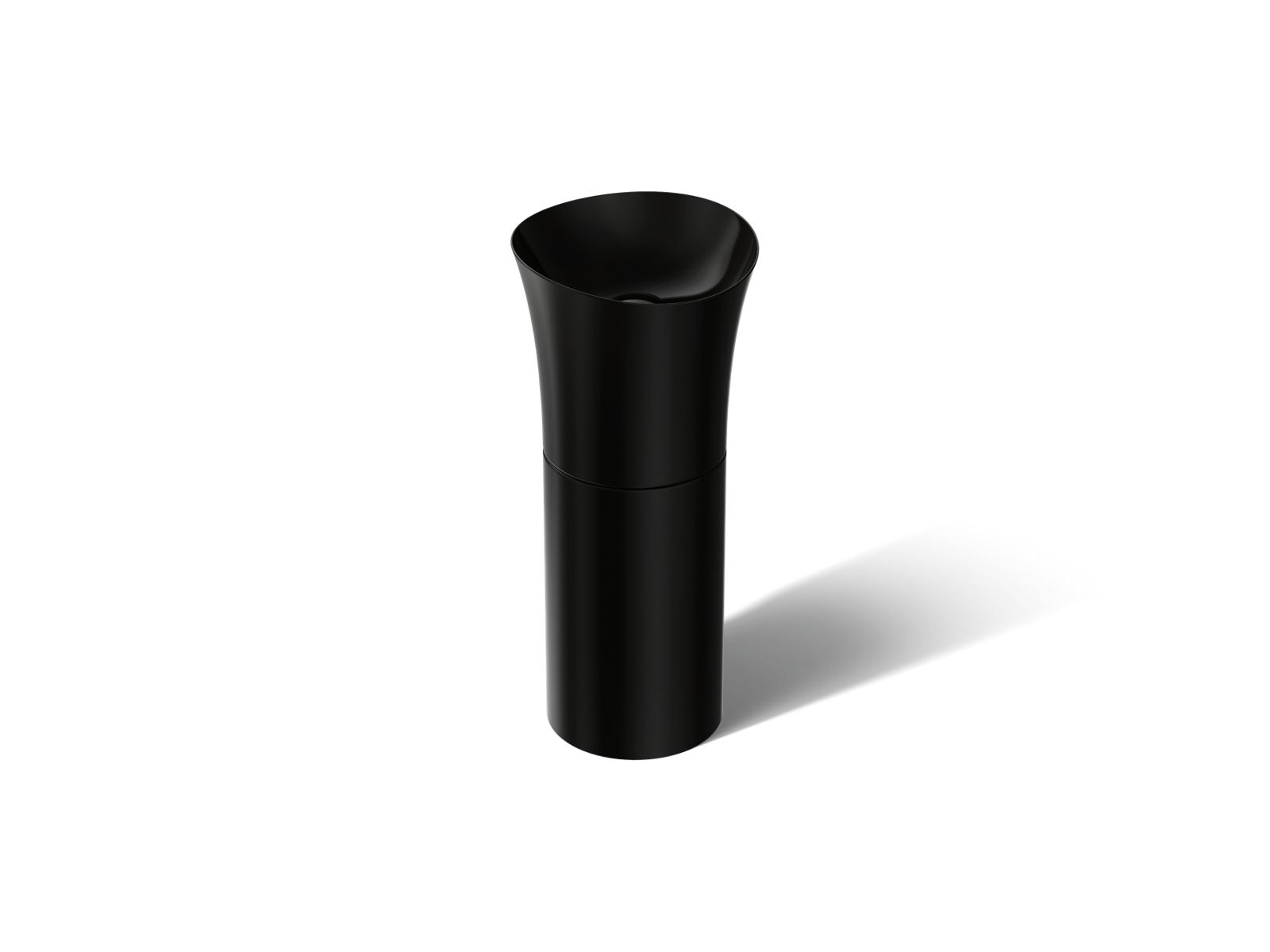 KOHLER K-20701-N-7 Veil 16" Pedestal Bathroom Sink, No Overflow - Black Black