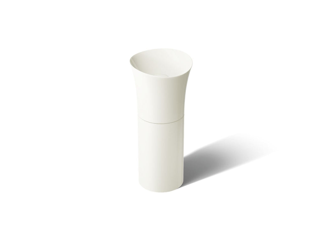 KOHLER K-20701-N-96 Veil 16" Pedestal Bathroom Sink, No Overflow - Biscuit