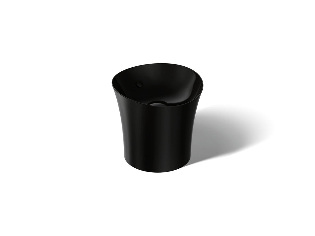 KOHLER K-20703-7 Veil 16" Round Vessel Bathroom Sink Or Pedestal Sink Basin - Black Black