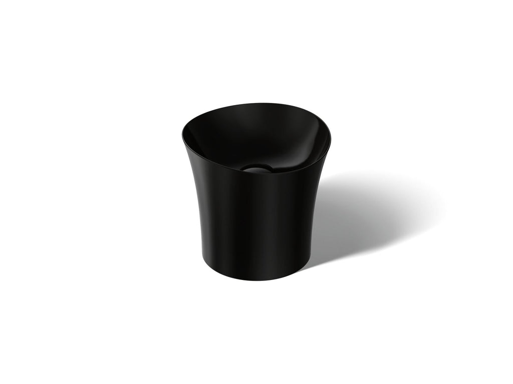 KOHLER K-20703-N-7 Veil 16" Round Vessel Bathroom Sink Or Pedestal Sink Basin, No Overflow - Black Black