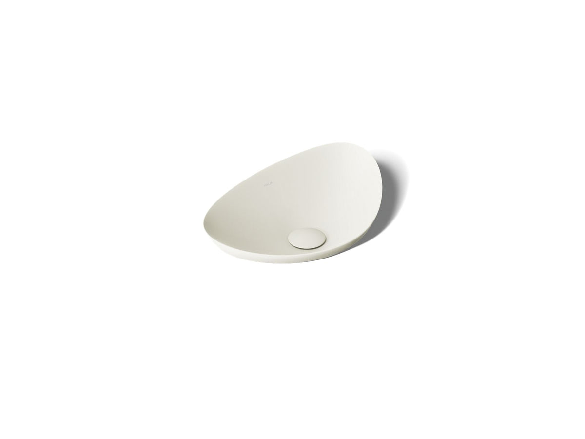 KOHLER K-20704-N-96 Veil 21" Oval Vessel Bathroom Sink, No Overflow - Biscuit