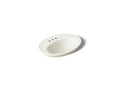 KOHLER K-2075-4-96 Serif 22-1/4" Oval Drop-In Bathroom Sink - Biscuit